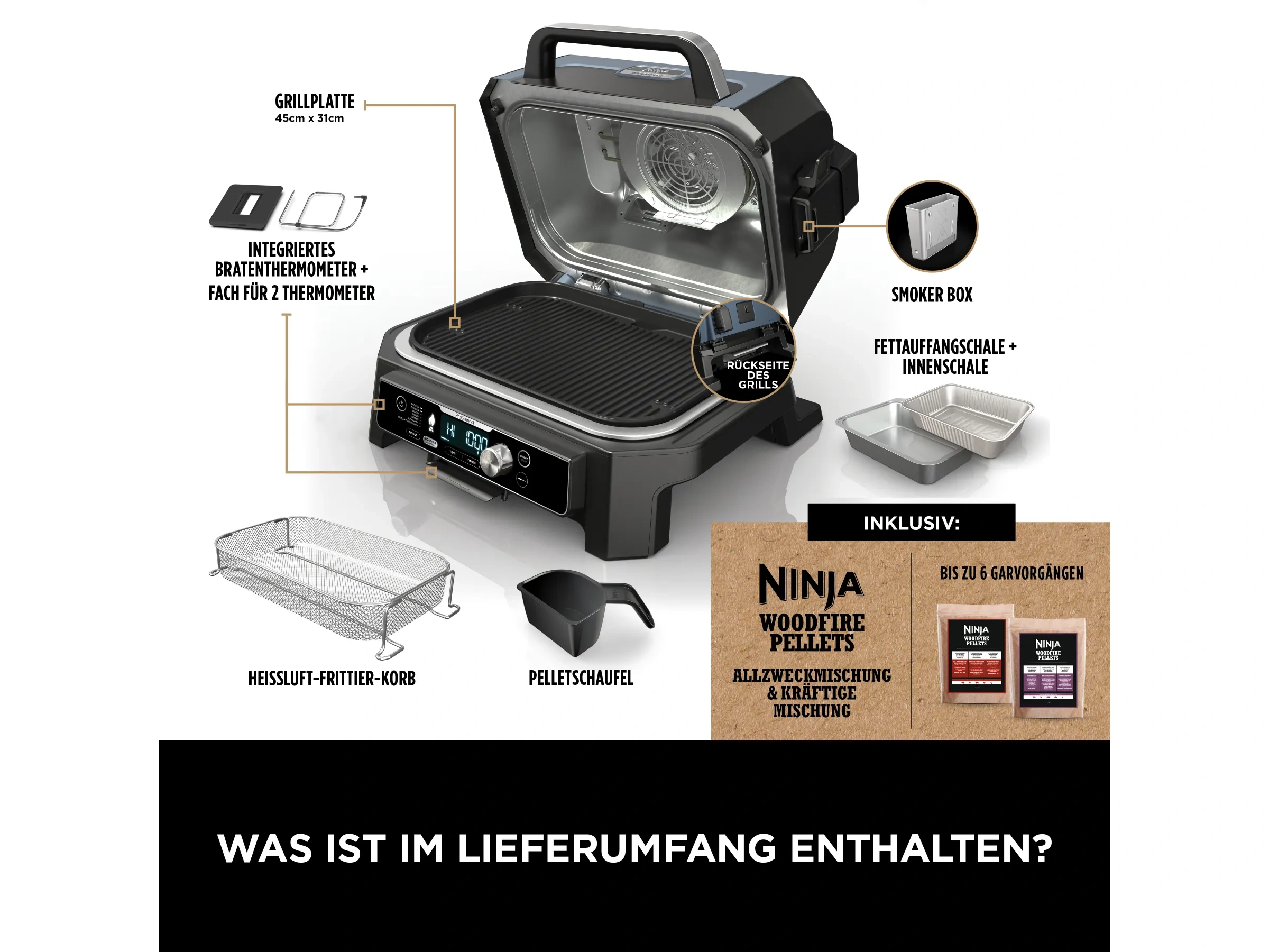 Ninja Grill & Smoker Pro Connect XL OG901EU