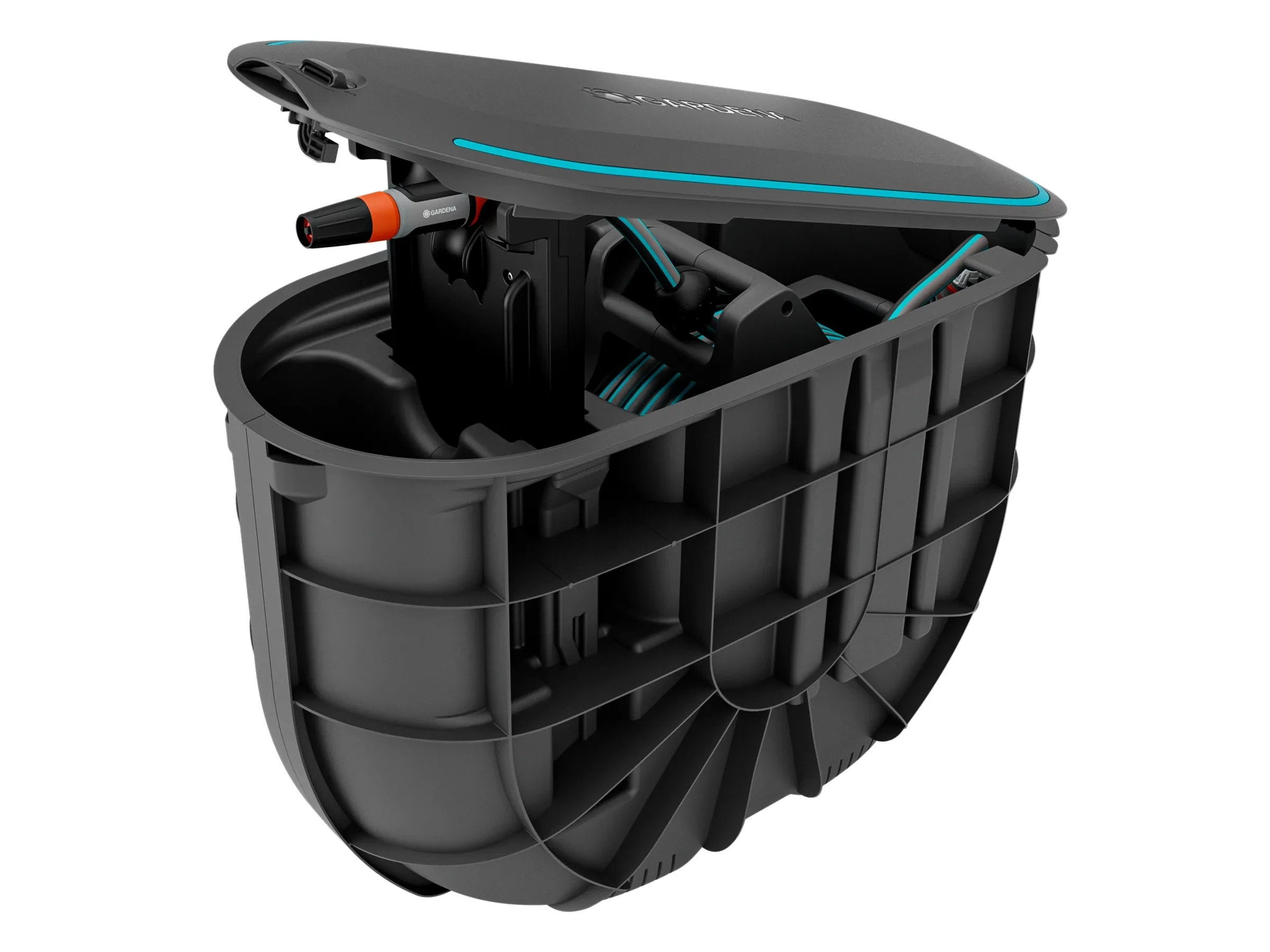 Gardena Undercover Schlauchbox RollUp M Komplettset