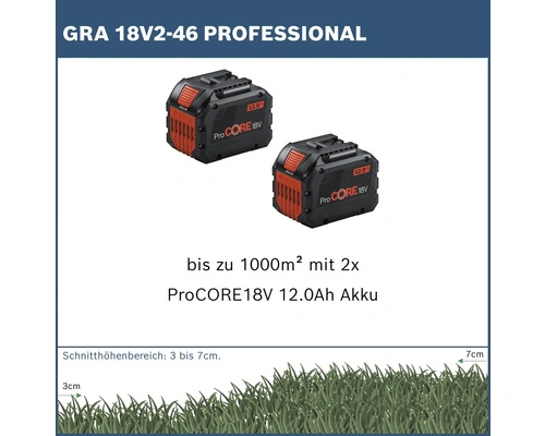 Akku Rasenmäher Bosch Professional BITURBO GRA 18V2-46 (ohne Akku & Ladegerät)
