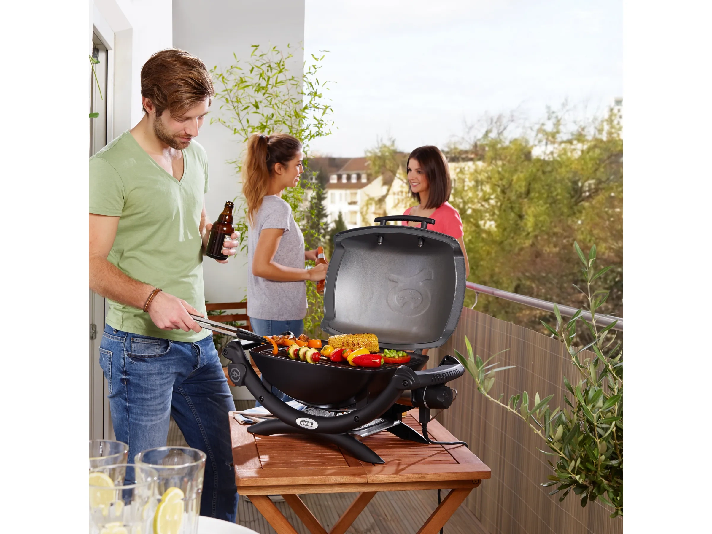 Weber Elektro-Tischgrill Q 1400 Dark Grey, 2.200 W