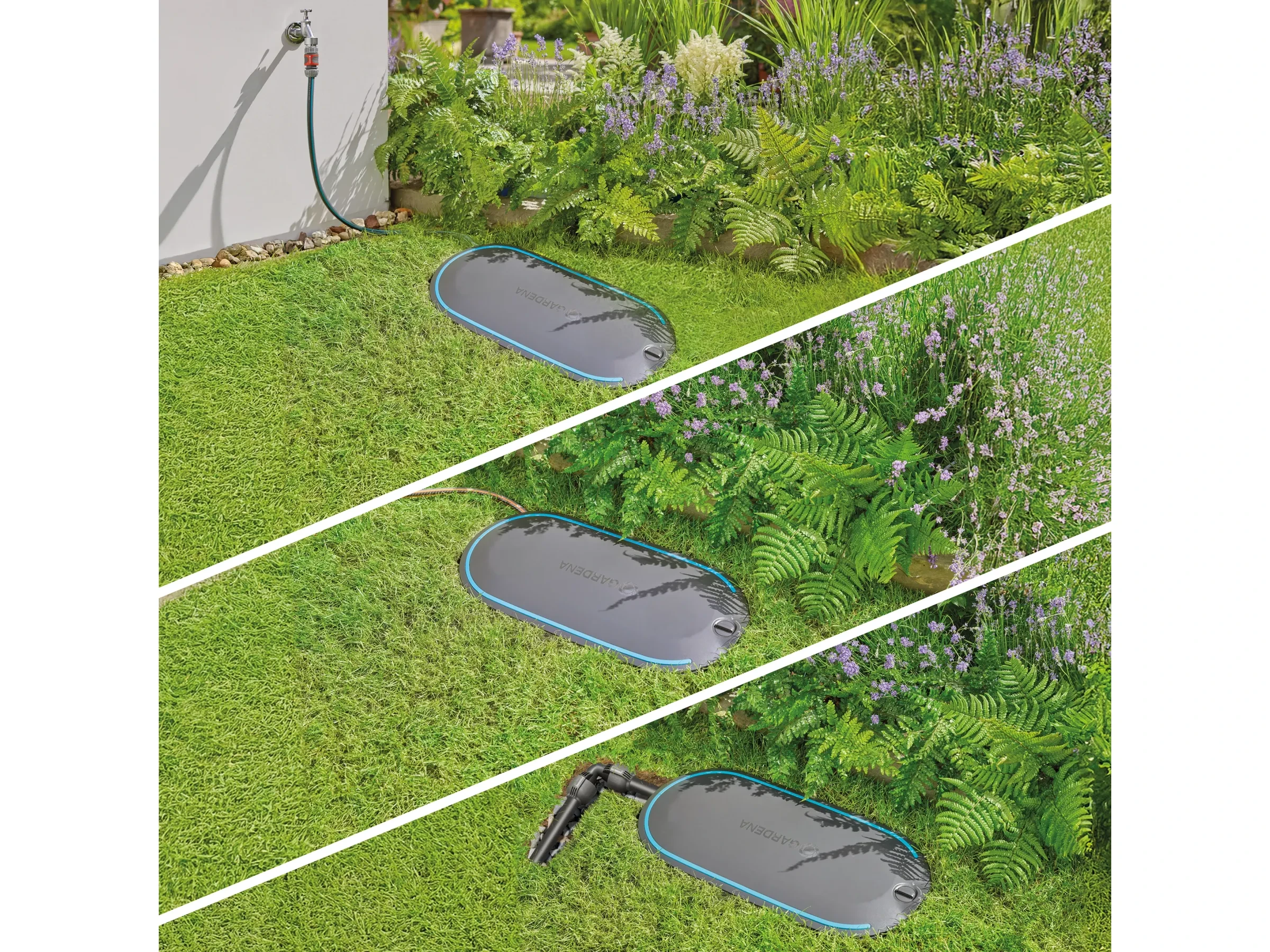 Gardena Undercover Schlauchbox RollUp M Komplettset