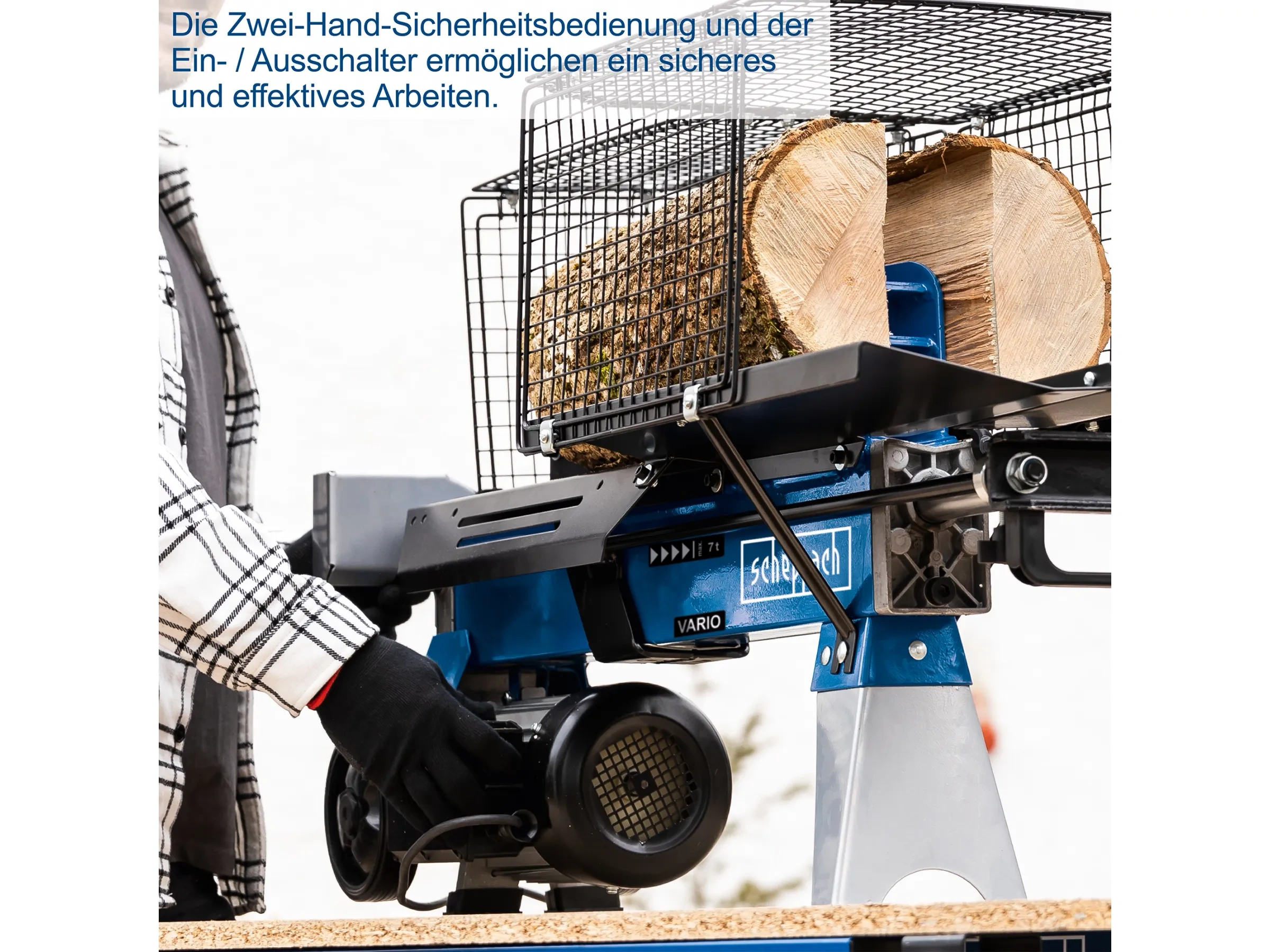 Scheppach Holzspalter HL760LS liegend Scheppach Holzspalter HL760LS liegend